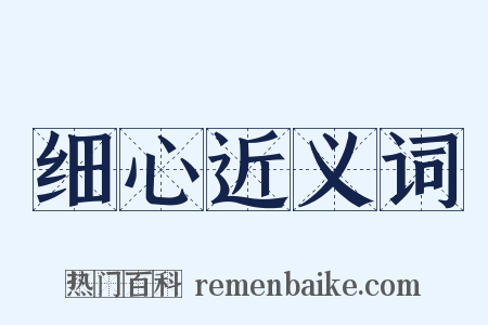 细心近义词是什么意思的图片